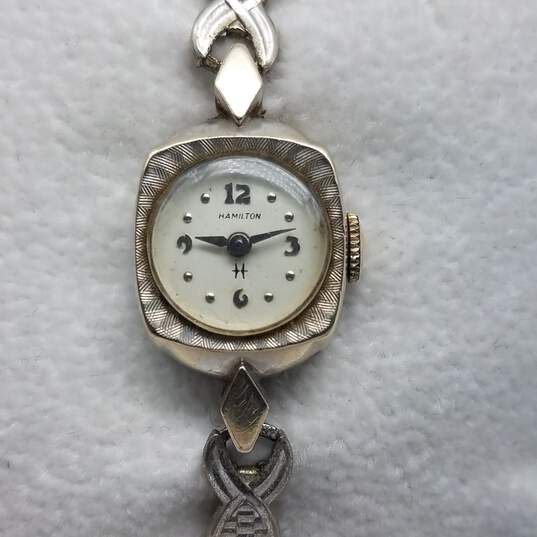 Hamilton 14k Lady Wind-Up 14mm Watch 13.2g image number 1