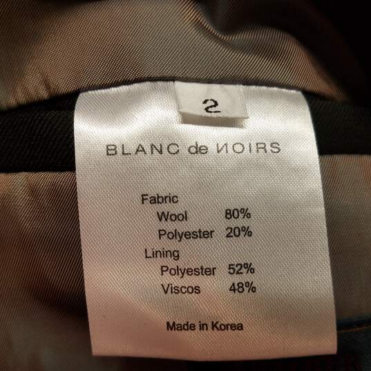 Blanc de Noirs Mens Black Long Sleeve Collared Full Zip Jacket Size 2 image number 5