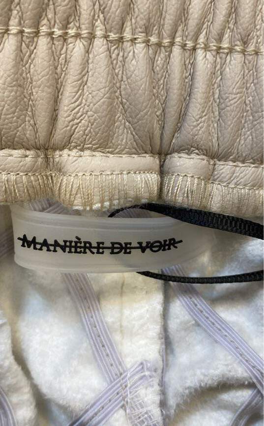 Maniere De Voir Beige Quilted Pants - Size 4 image number 5