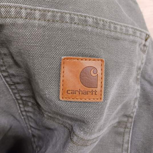 Carhartt Men;s Green Chino Style Jeans Pants Size 38X30 image number 5