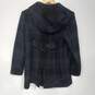 Guess Women's Black/Blue Plaid Wool Blend Pea Coat Size M image number 2
