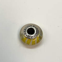 Designer Pandora 925 ALE Sterling Silver Yellow Murano Glass Beaded Charm alternative image