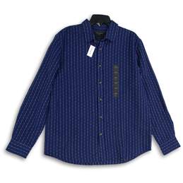 NWT Banana Republic Mens Blue Spread Collar Long Sleeve Button-Up Shirt Size L