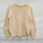 Donegal Woollen WM's Pure Wool Knit Ivory Crewneck Sweater Size 38 image number 1