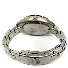 Designer Fossil Blue Silver-Tone Oyster Bracelet Analog Wristwatch alternative image