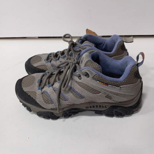 Merrell Grey/Light Blue Hiking Sneakerss Size 8.5 image number 3