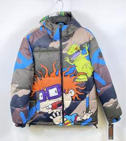 NWT Members Only Nickelodeon Mens Multicolor Long Sleeve Puffer Jacket Size S