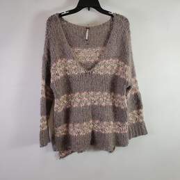 Free People Women Grey Knit Sweater SZ L