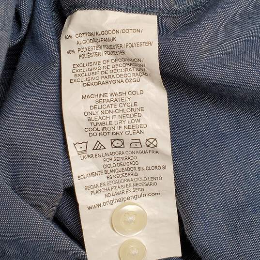 Original Penguin Classic Fit Blue Teal Button-Up Shirt Size Medium image number 3