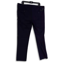 NWT Blue Flat Front Slash Pocket Straight Leg Chino Pants Size 38x30 alternative image