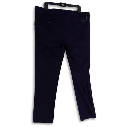 NWT Blue Flat Front Slash Pocket Straight Leg Chino Pants Size 38x30 image number 2