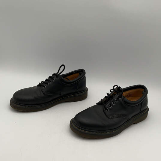 Womens 11849 Black Leather Round Toe Lace-Up Oxford Dress Shoes Size 10 image number 3