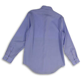 NWT Mens Blue Long Sleeve Regular Fit Collared Button-Up Shirt 15.5 32/33 alternative image