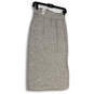 NWT Womens Gray Striped Elastic Waist Midi Straight And Pencil Skirt Size S image number 1