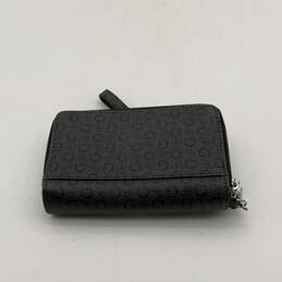 Womens Black And Gray Signature Print Double Zipper Wristlet Wallet alternative image
