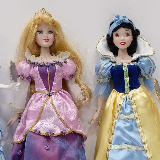 Disney Princess Porcelain Dolls Assorted 5pc Lot image number 3