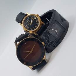 Guess Rare Black & Gold Tone Watch Bundle 3 Pcs