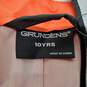 Grundens Zenith Rubber Bib Trousers 117 Orange Youth 10 NWT image number 5
