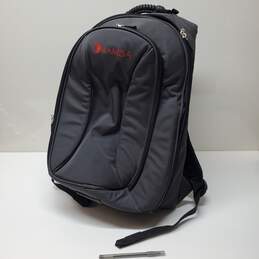 VTG. Namba Studio Large Charcoal Red Backpack Approx. 19x12x9 In.