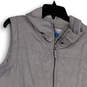 Mens Gray Mock Neck Front Pocket Sleeveless Full-Zip Puffer Vest Size 1X image number 3