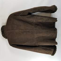 New York & Company Women Brown Suede Coat L alternative image