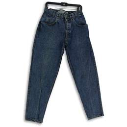 Mens Blue Denim Medium Wash 5-Pocket Design Skinny Leg Jeans 32x32