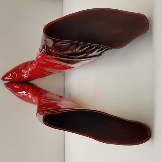 L'Atelier de Charlotte Debbie Black, Red Boots Size 41 EU / Women's 10.5 US image number 6