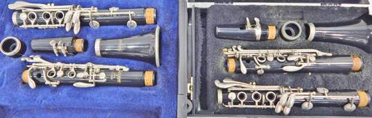 Selmer Model CL300 and Vito Model 7212 B Flat Clarinets w/ Cases and Accessories (Set of 2) image number 1