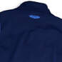 Womens Blue Sleeveless Mock Neck Pockets Casual Full-Zip Vests Size L image number 4