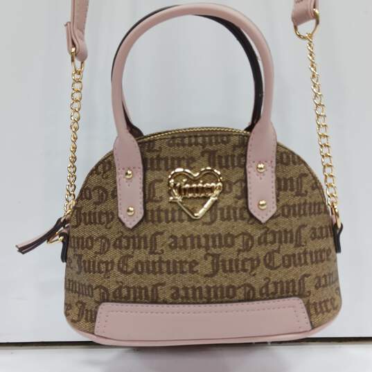 Juicy Couture Women's Mini Brown/Pink Monogram Crossbody Bag image number 2