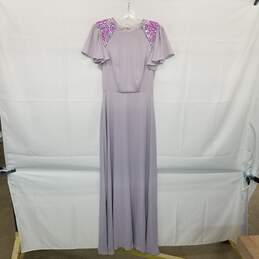 Asos Lavender Embellished Long Evening Dress WM Size 0 NWT