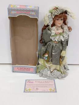 Cathay Collection Porcelain Victorian Girl Doll IOB