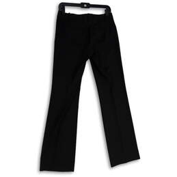 Womens Black Flat Front Pocket Stretch Straight Leg Dress Pants Size 2 alternative image