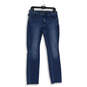 Womens Blue Denim Medium Wash 5-Pocket Design Straight Leg Jeans Size 10M image number 1
