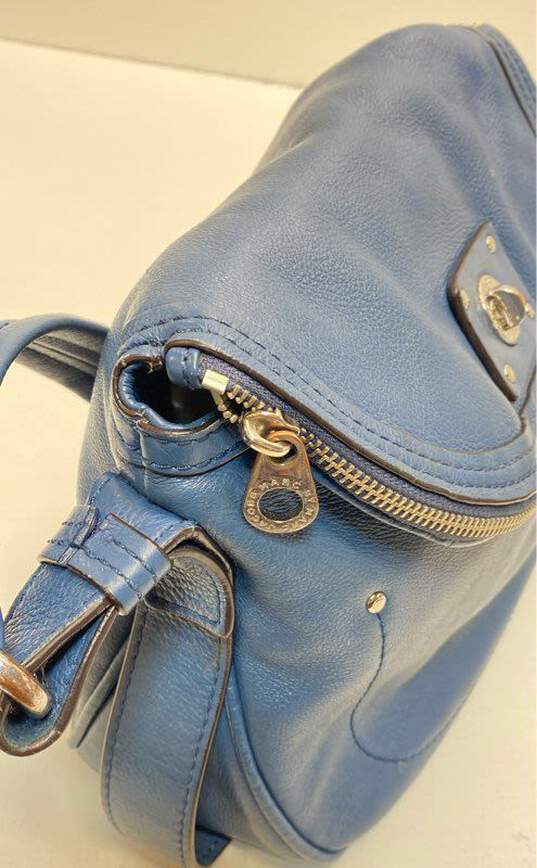 Marc Jacobs Leather Turnlock Shoulder Bag Blue image number 3