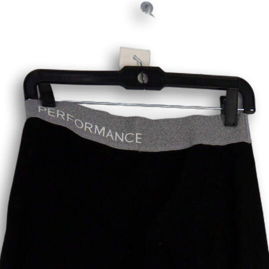 Buy the Womens Black Performance Elastic Waist Pull-On Athletic Capri Pants  Size L