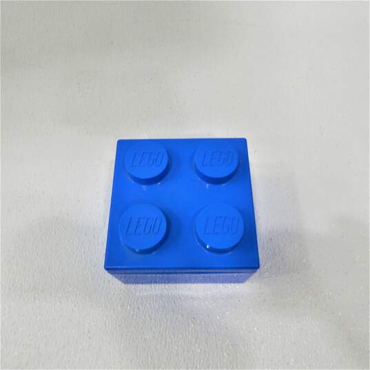 2 Lego Blue Storage Brick Cases Stackable 4 Knobs image number 2
