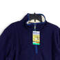 NWT Mens Blue Quarter Zip Mock Neck Long Sleeve Pullover Sweater Size XL image number 3