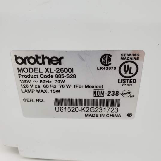 Brother XL-2600i Sewing Machine w/o Power Cord image number 5