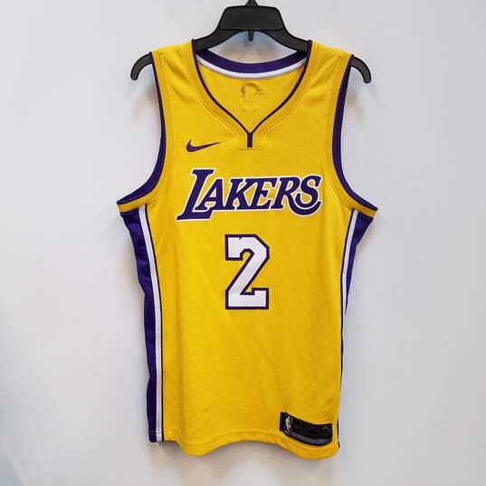 Mens Yellow Los Angeles Lakers Lonzo Ball #2 Basketball-NBA Jersey Size L image number 1