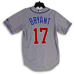 Mens Gray Chicago Cubs #17 Kris Bryant Baseball MLB Jersey Size S alternative image