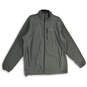 Mens Gray Heather Mock Neck Long Sleeve Full-Zip Fleece Jacket Size XXL image number 1