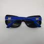 Gianni Versace Black & Blue Chunky Cat Eye Sunglasses AUTHENTICATED image number 7