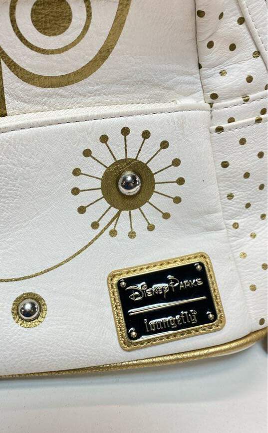 Loungefly X Disney It's A Small World Small Backpack White Gold image number 10