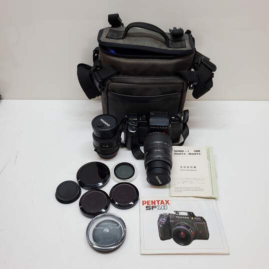 Pentax SF10 35mm Film Camera Bundle with 2 lenses & Bag image number 1