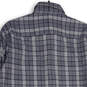 NWT Mens Blue Plaid Spread Collar Long Sleeve Button Up Shirt Size M image number 4