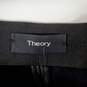 Theory Women Black Faux Leather Straight Pants Sz 14 image number 3