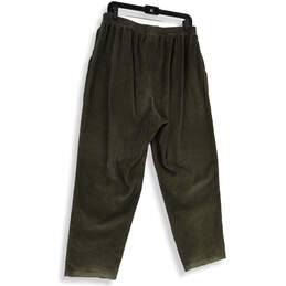 Womens Green Flat Front Straight Leg Slash Pocket Ankle Pants Size 18W alternative image
