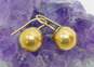 Fancy 14k Yellow Gold Ball Drop Earrings 1.6g image number 3