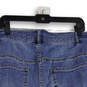 NWT Womens Blue Medium Wash Flat Front Stretch Denim Jean Shorts Size 28 image number 4